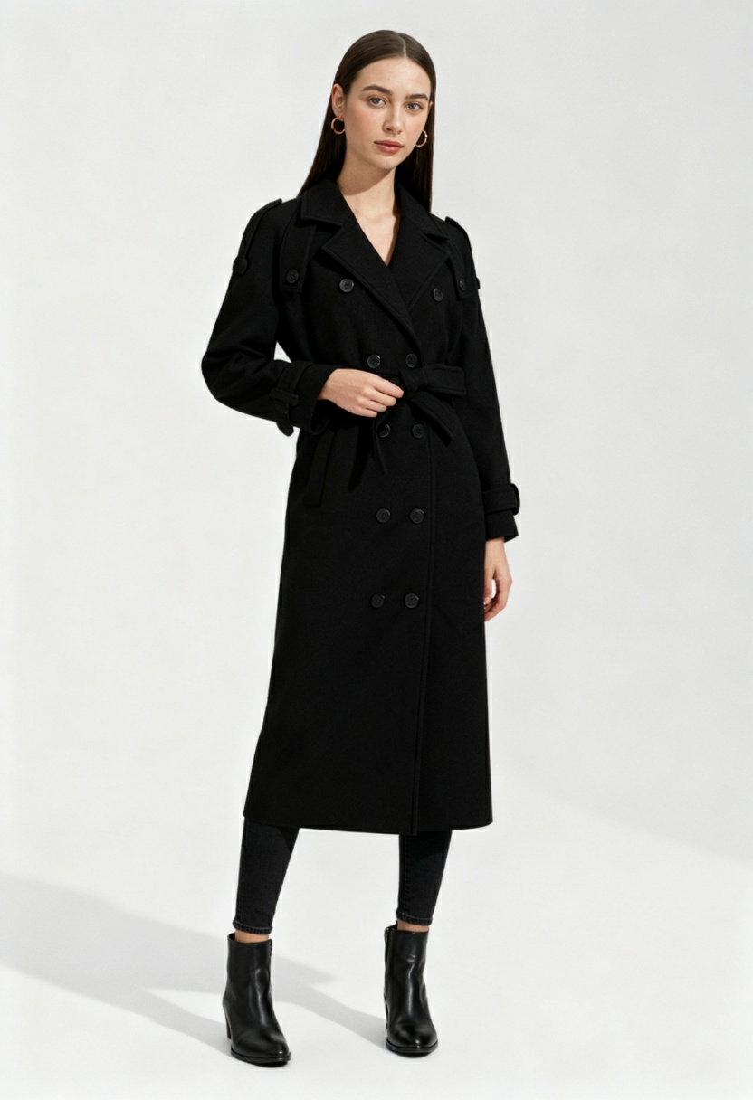 Cappotto Lungo Doppio Petto | Cintura | Fit Relaxed