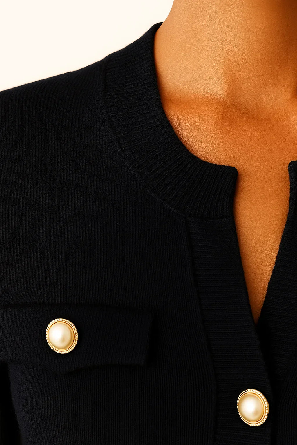 Cardigan Donna in Lana-Cotone | Bottoni Perla | Vestibilità Regolare