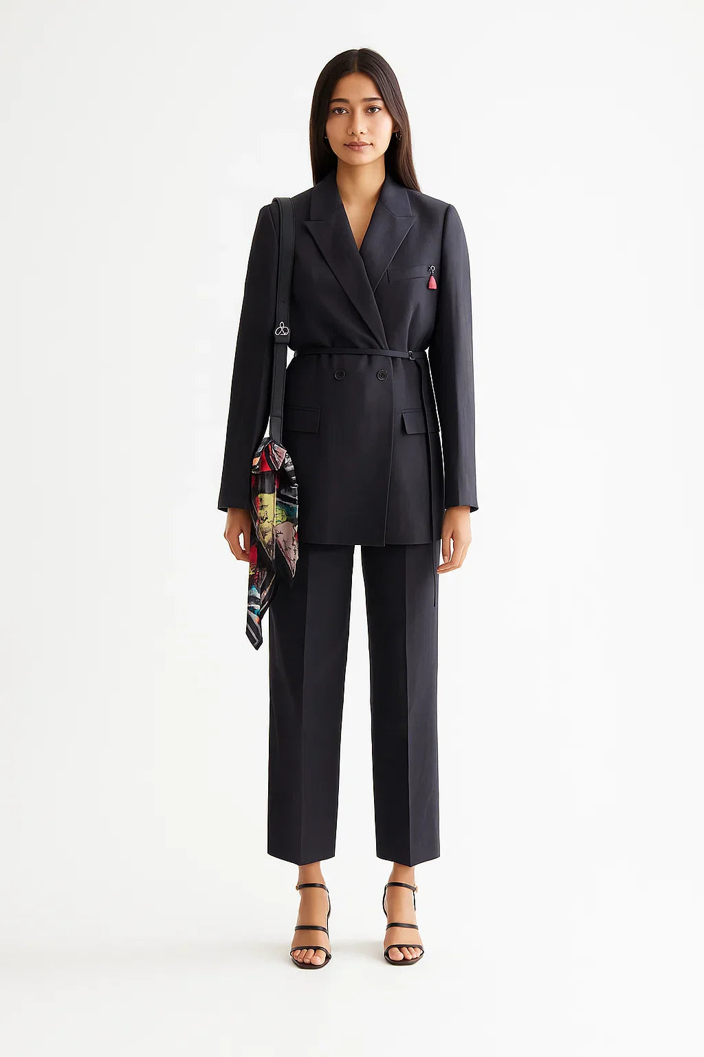 Blazer Lungo Doppio Petto | Tessuto Twill | Fit Strutturato