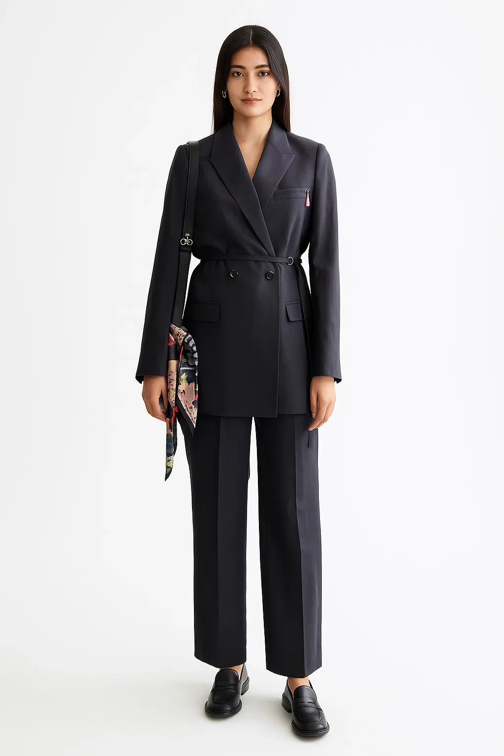 Blazer Lungo Doppio Petto | Tessuto Twill | Fit Strutturato
