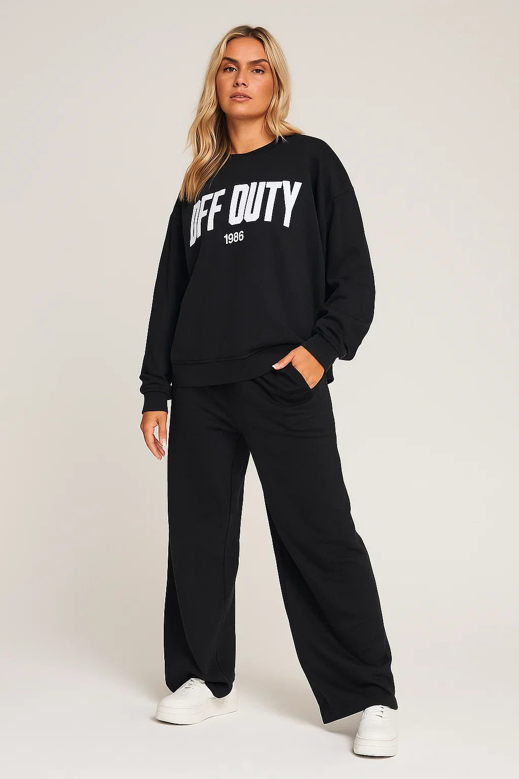 Felpa nera con logo OFF DUTY