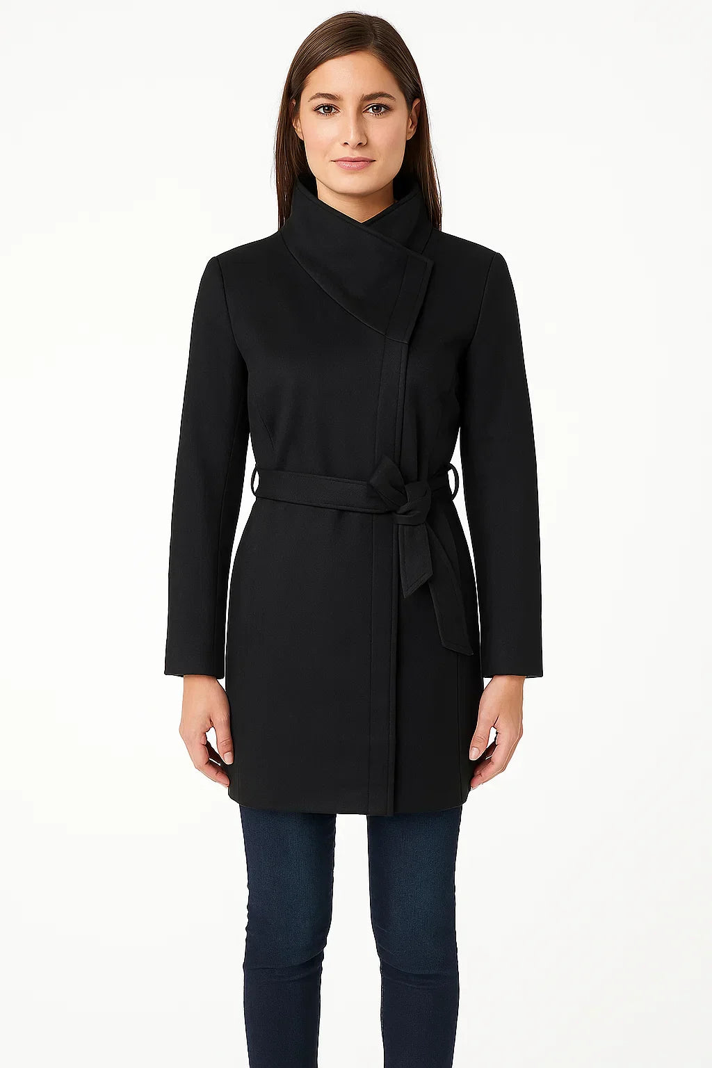 Cappotto Invernale con Cintura | Collo Alto | Silhouette Minimalista