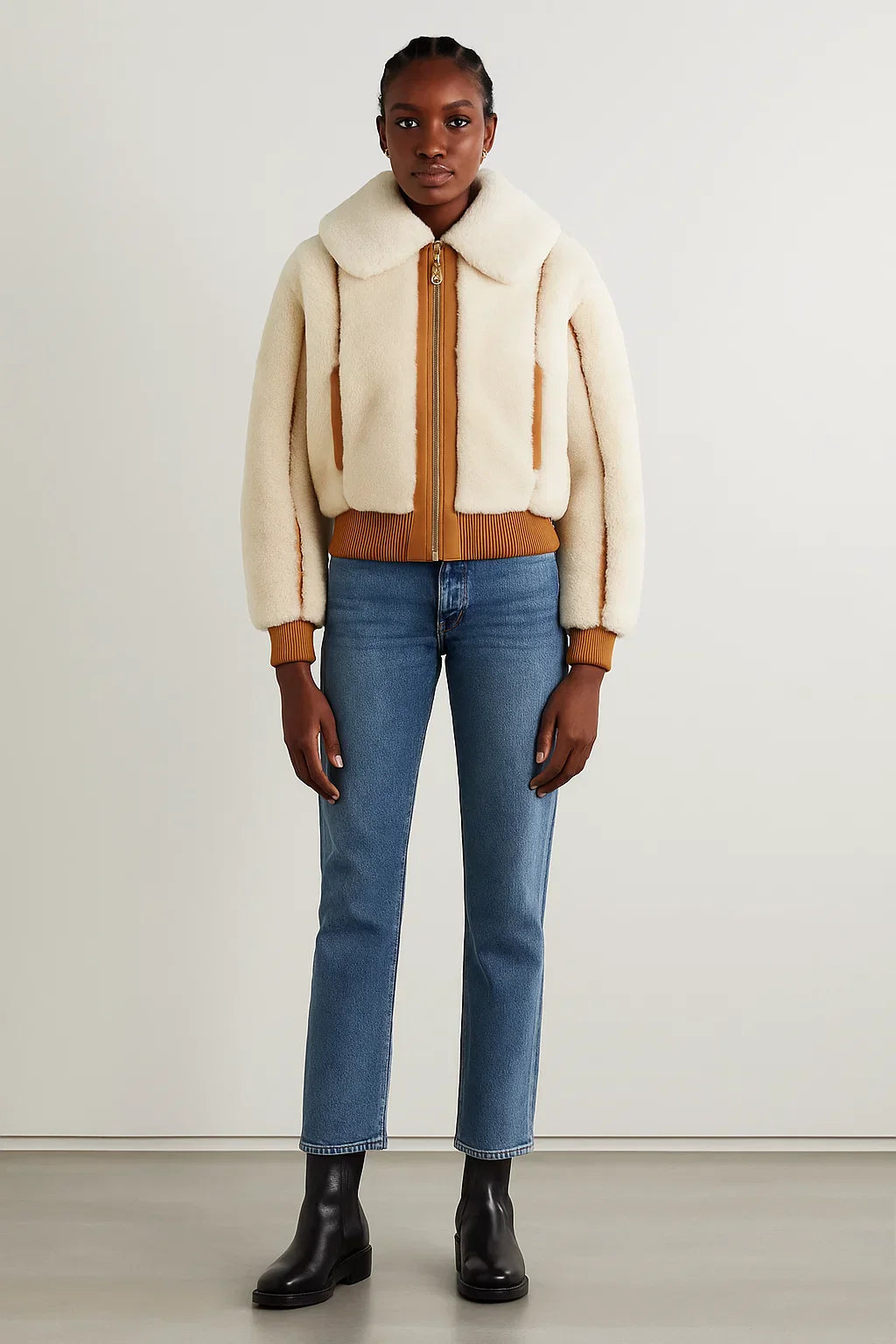 Giacca Bomber in Fleece | Trim a Contrasto | Collo Ribassato