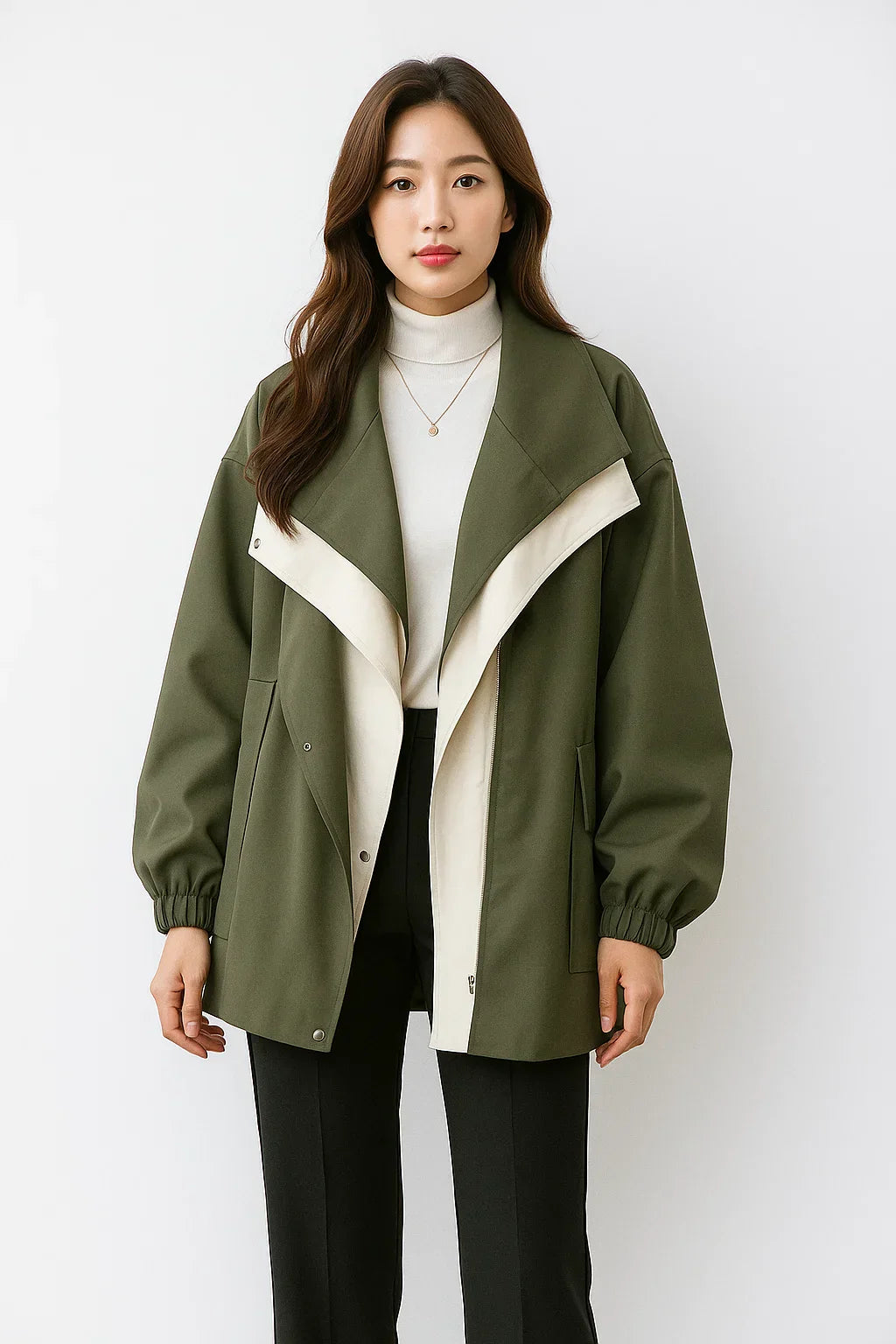 Giacca Oversized Due Toni | Design Moderno | Leggera