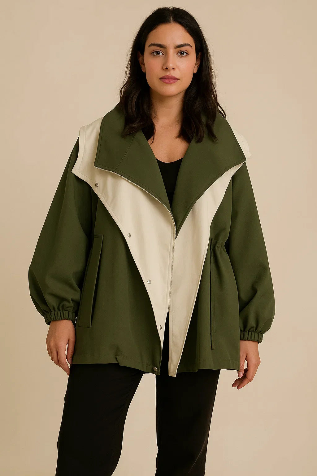Giacca Oversized Due Toni | Design Moderno | Leggera