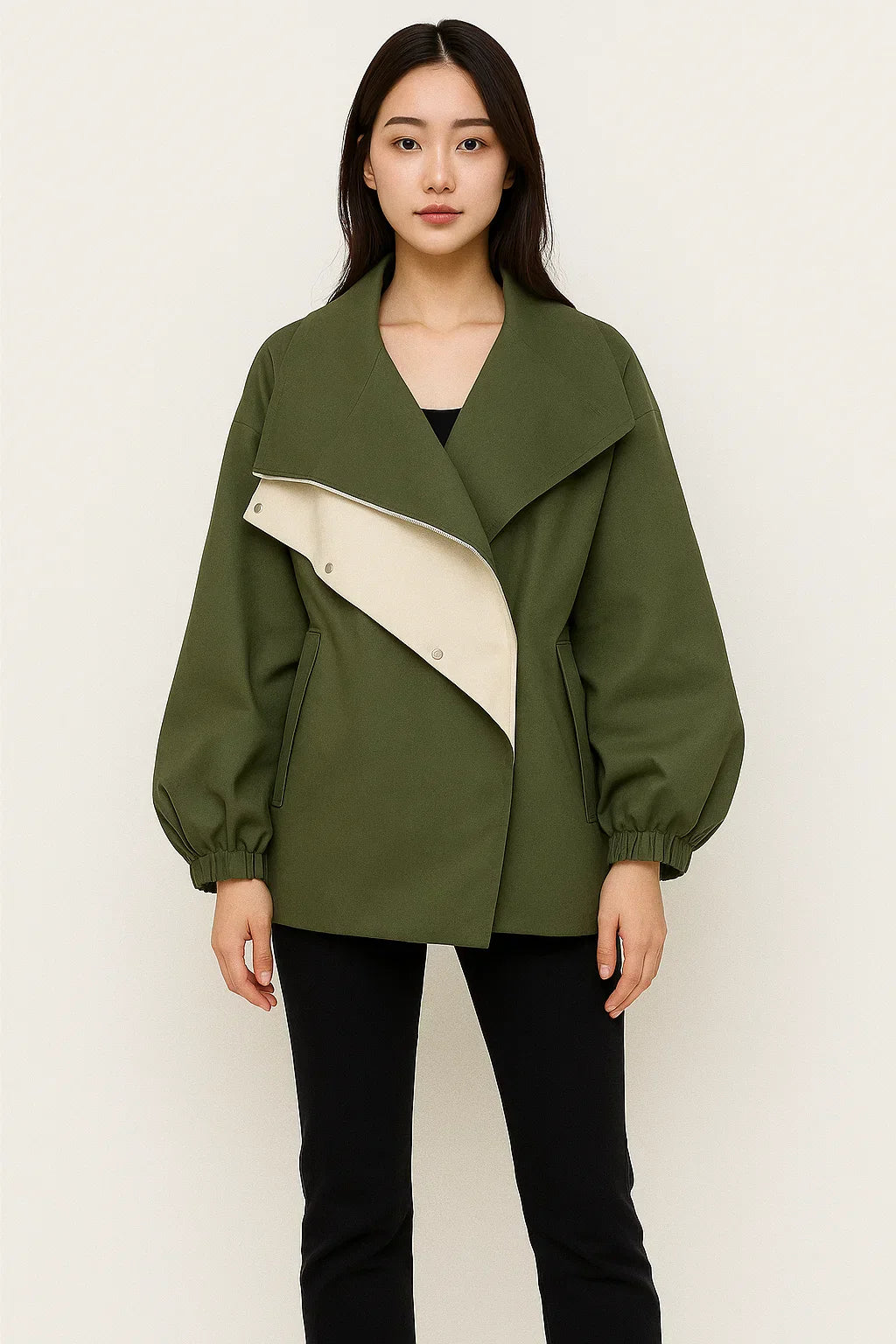 Giacca Oversized Due Toni | Design Moderno | Leggera