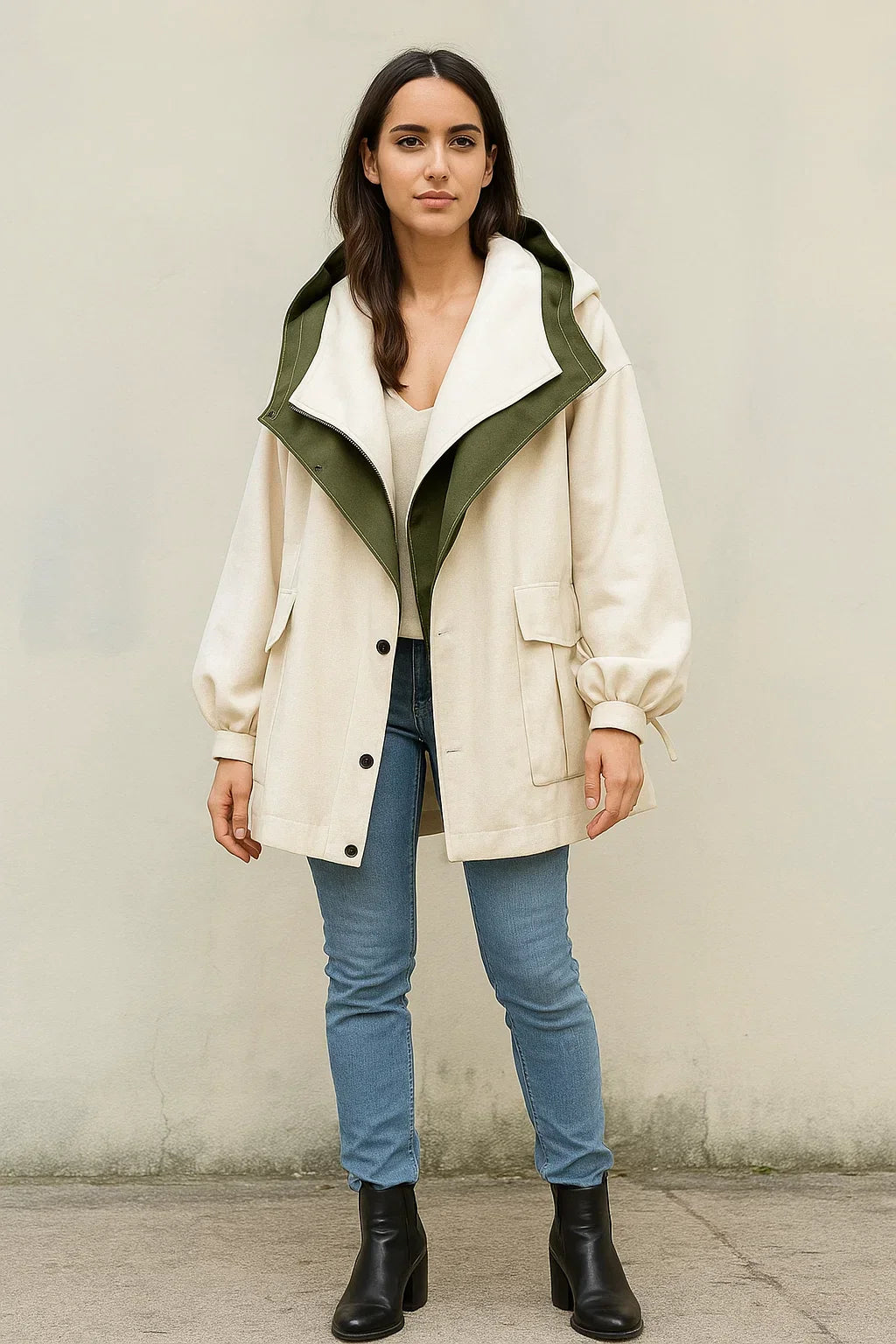 Giacca Oversized Due Toni | Design Moderno | Leggera