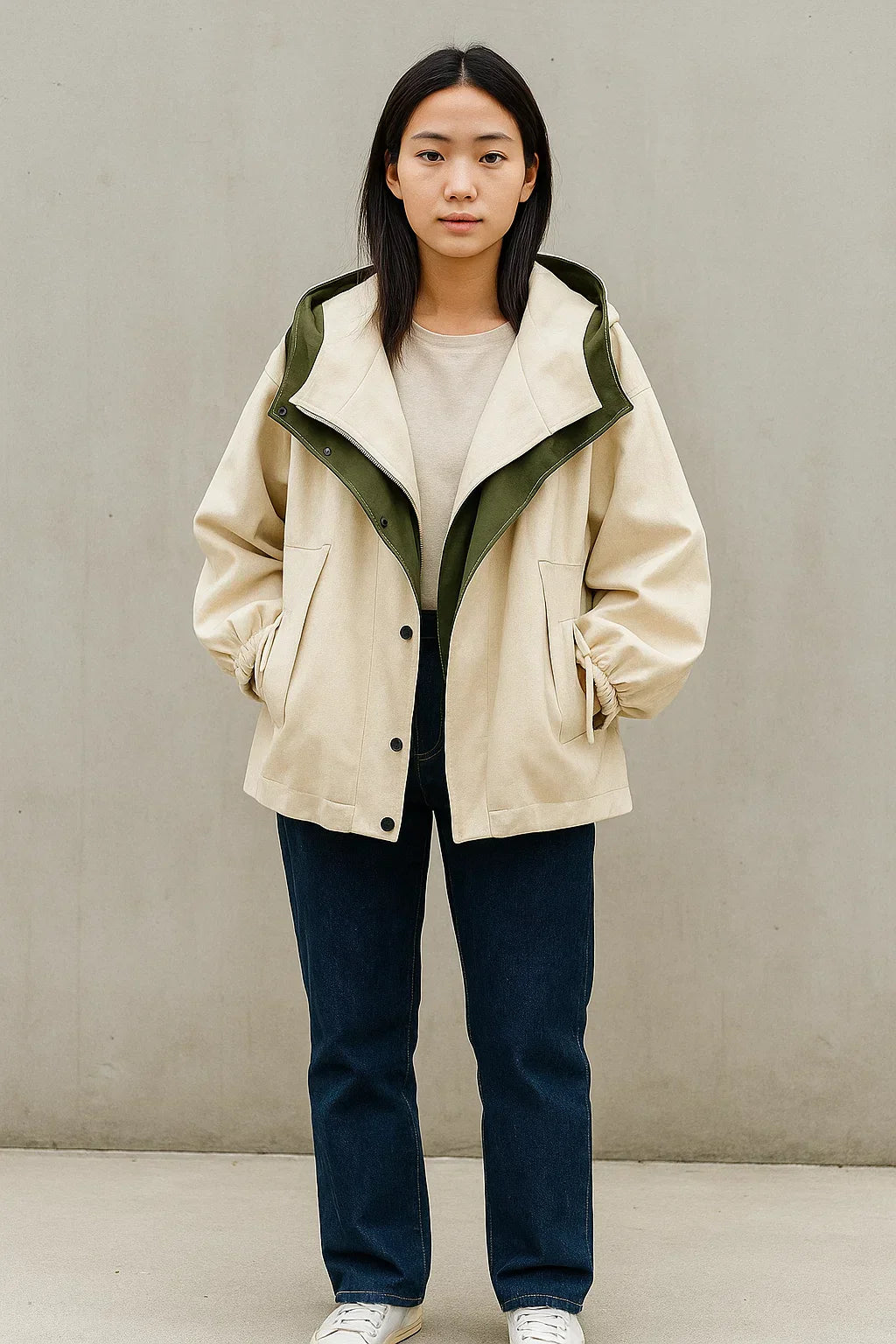 Giacca Oversized Due Toni | Design Moderno | Leggera