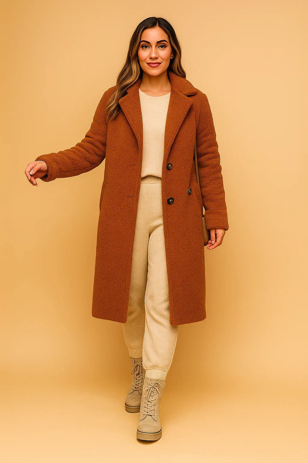 Cappotto Long Teddy Essenza | Finish Morbido