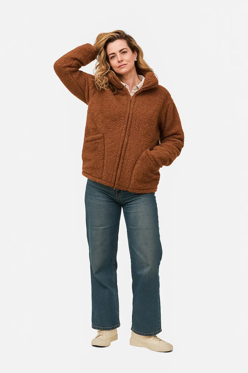 Giacca Zip in Pile | Texture Morbida