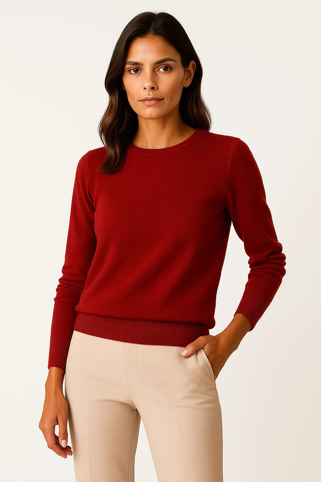 Maglione Donna O-Collo | Lana Misto | Vestibilità Regular