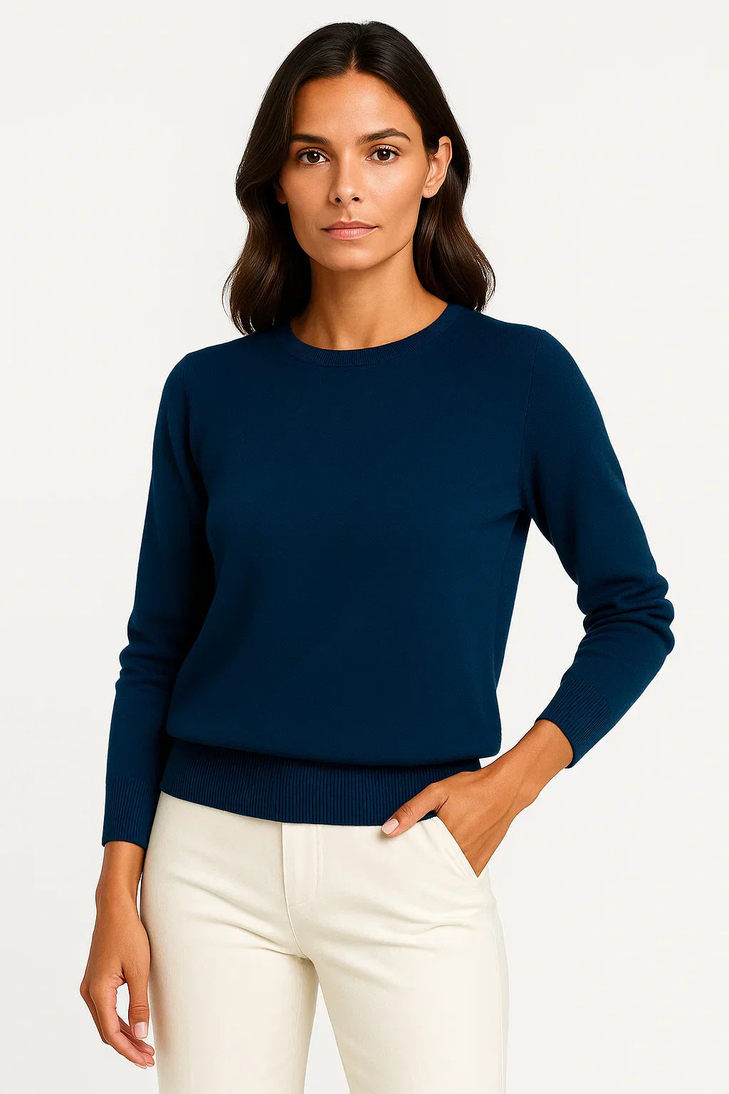 Maglione Donna O-Collo | Lana Misto | Vestibilità Regular