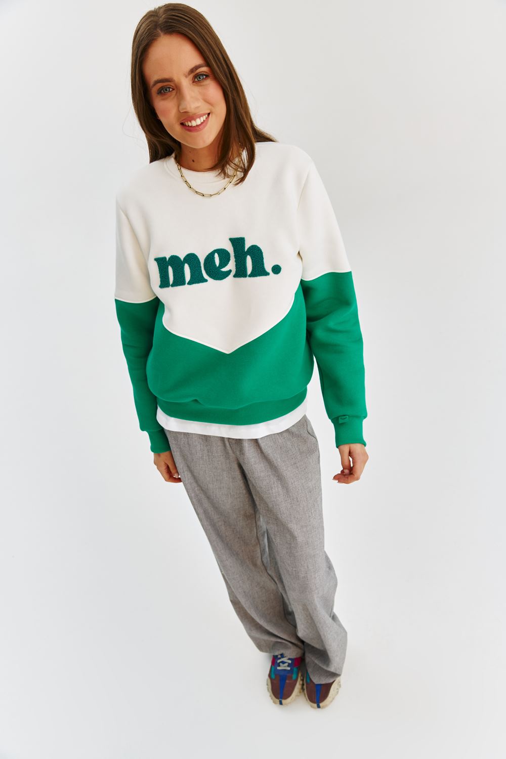 Sweatshirt Essenza | Pannello Contrasto | Fit Relaxed