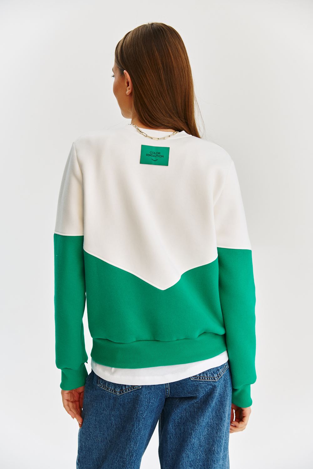 Sweatshirt Essenza | Pannello Contrasto | Fit Relaxed