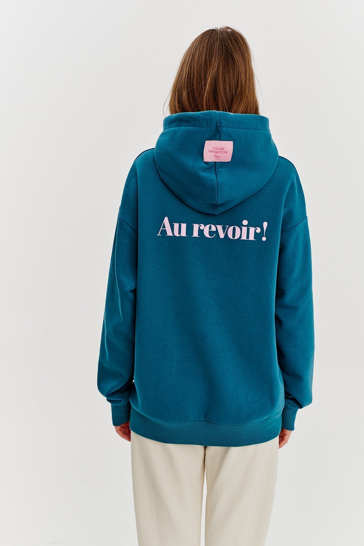 Hoodie Essenza “Salut!” | Vestibilità Oversized | Stampa a Contrasto