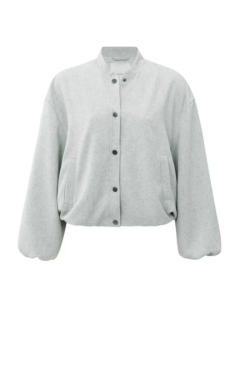 Giacca Bomber con Bottoni | Collo Alto | Fit Relaxed