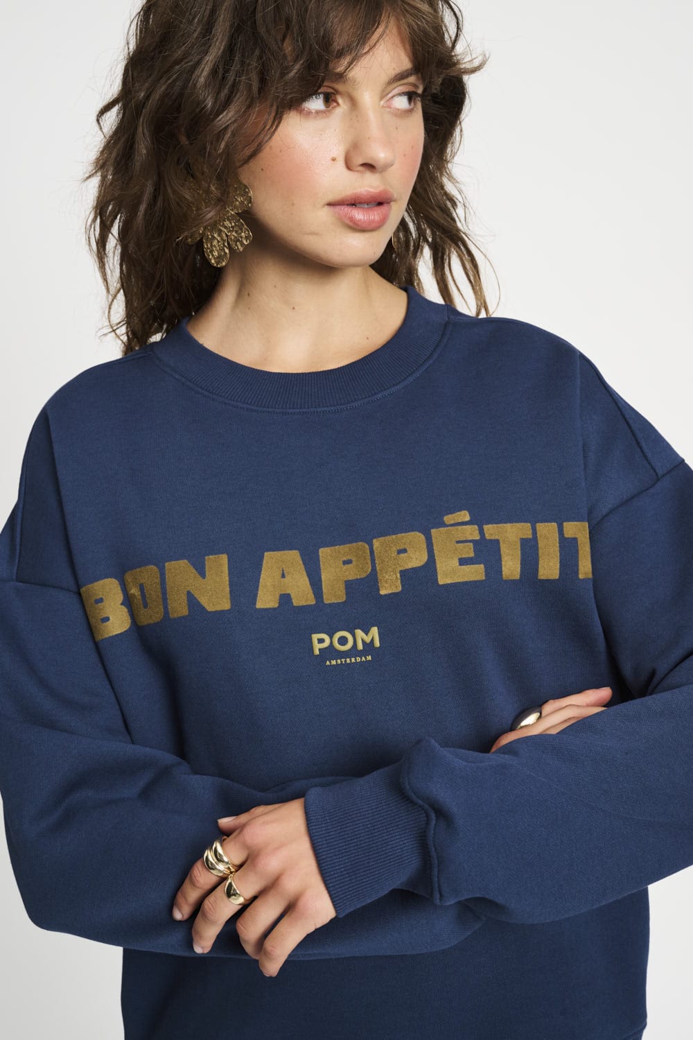 Sweatshirt in Cotone | Stampa Bon Appétit | Fit Relaxed