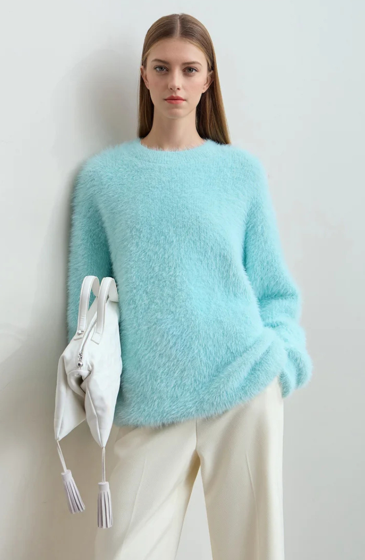 Maglia Fuzzy Knit | Vestibilità Comoda | Tessuto Morbido