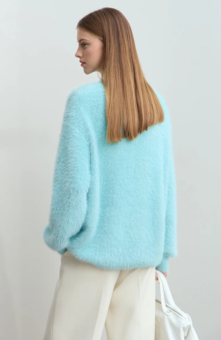 Maglia Fuzzy Knit | Vestibilità Comoda | Tessuto Morbido