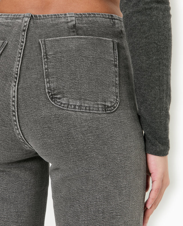 Jeans Alti Ritorno Dritto | Cuciture a Contrasto | Lunghezza Completa