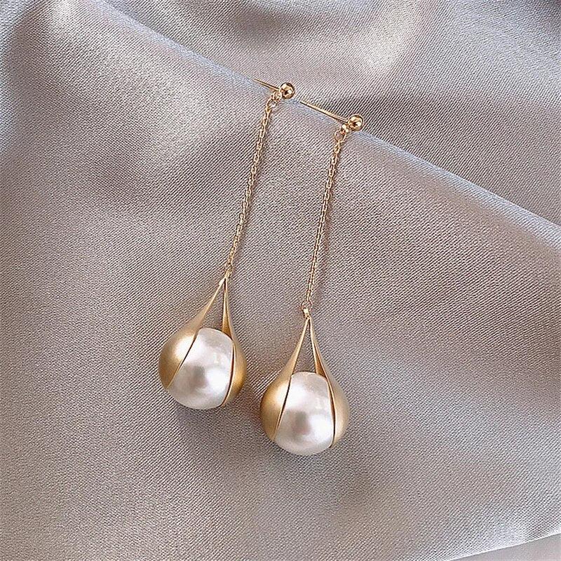 Orecchini Perla Luminosa | Oro Scolpito