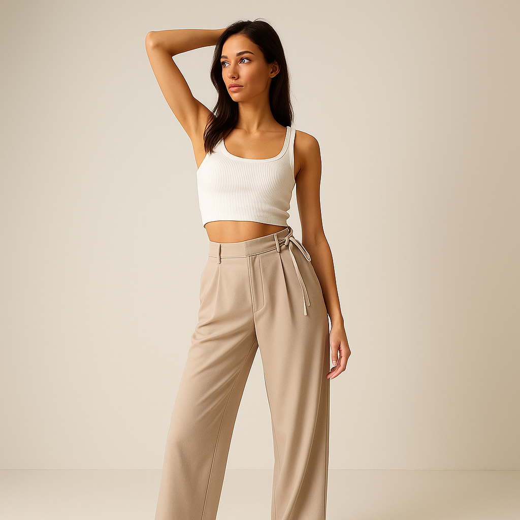Pantaloni Largo Alta Vita | Nodo | Silhouette Fluida