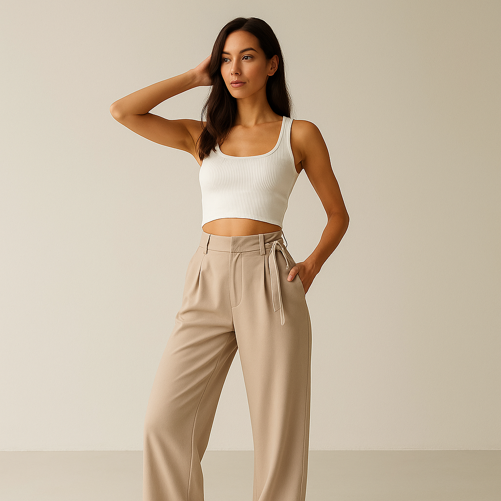 Pantaloni Largo Alta Vita | Nodo | Silhouette Fluida