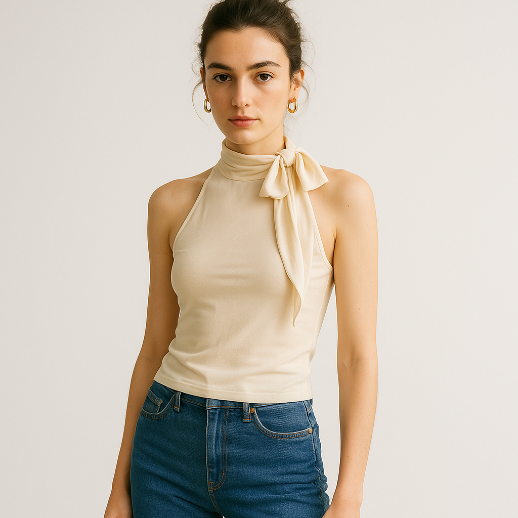 Top Halter | Collo Fiocco | Fit Fluido