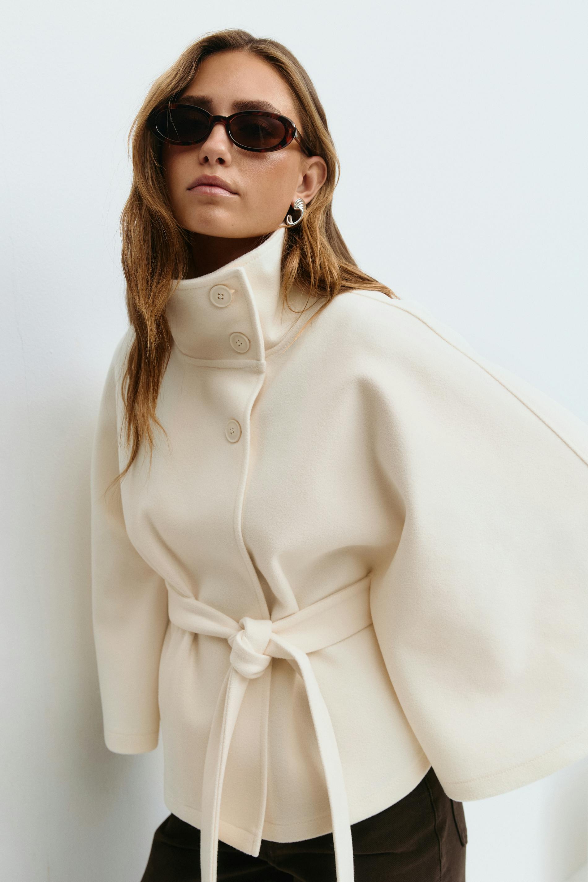 Giacca Cappa con Cintura | Collo Alto | Autunno Inverno