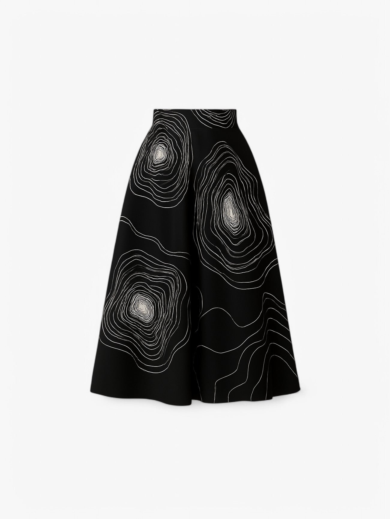 Gonna Midi A-line | Alta Vita | Stampa Astratta