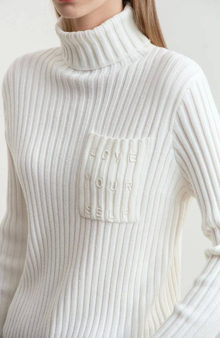 Maglione Collo Alto Ribattuto | Misto Cashmere | Silhouette Adatta