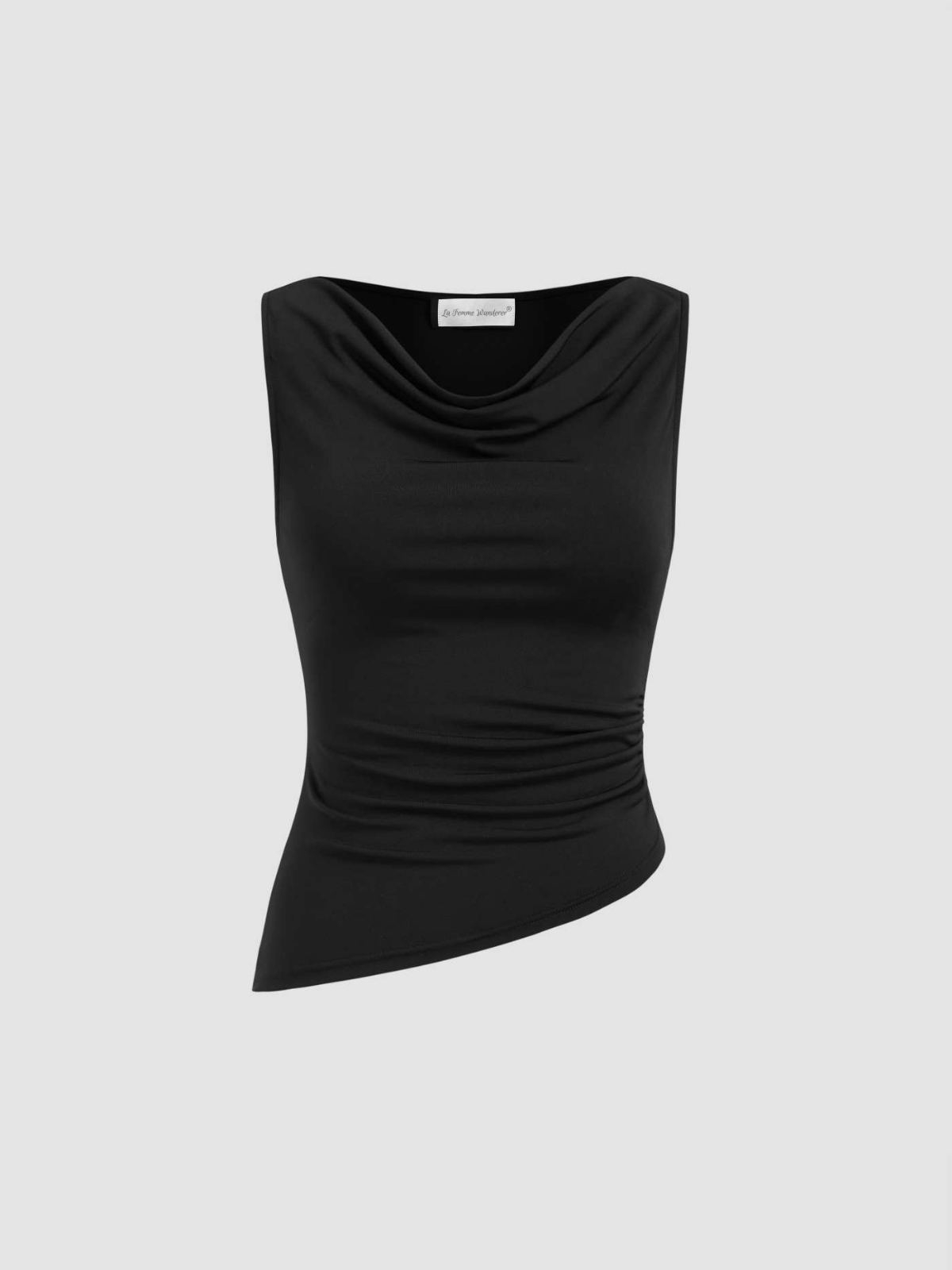 Top Senza Maniche Collo a Cowl | Maglia Leggera