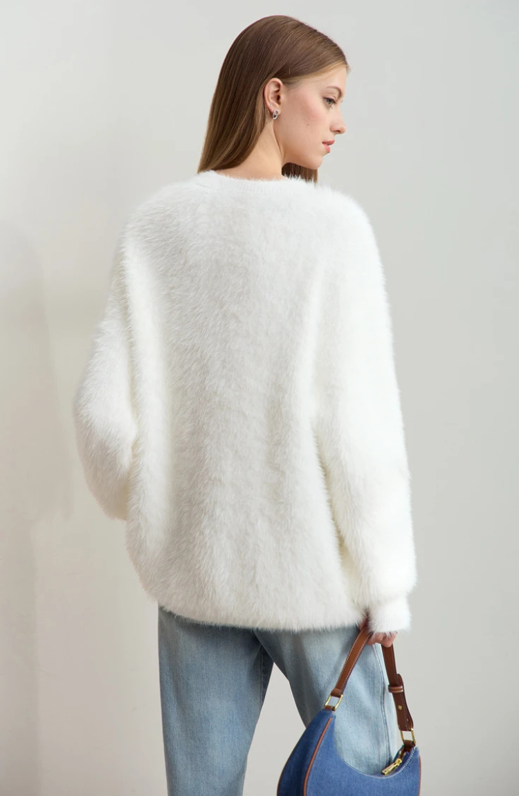 Maglia Fuzzy Knit | Vestibilità Comoda | Tessuto Morbido