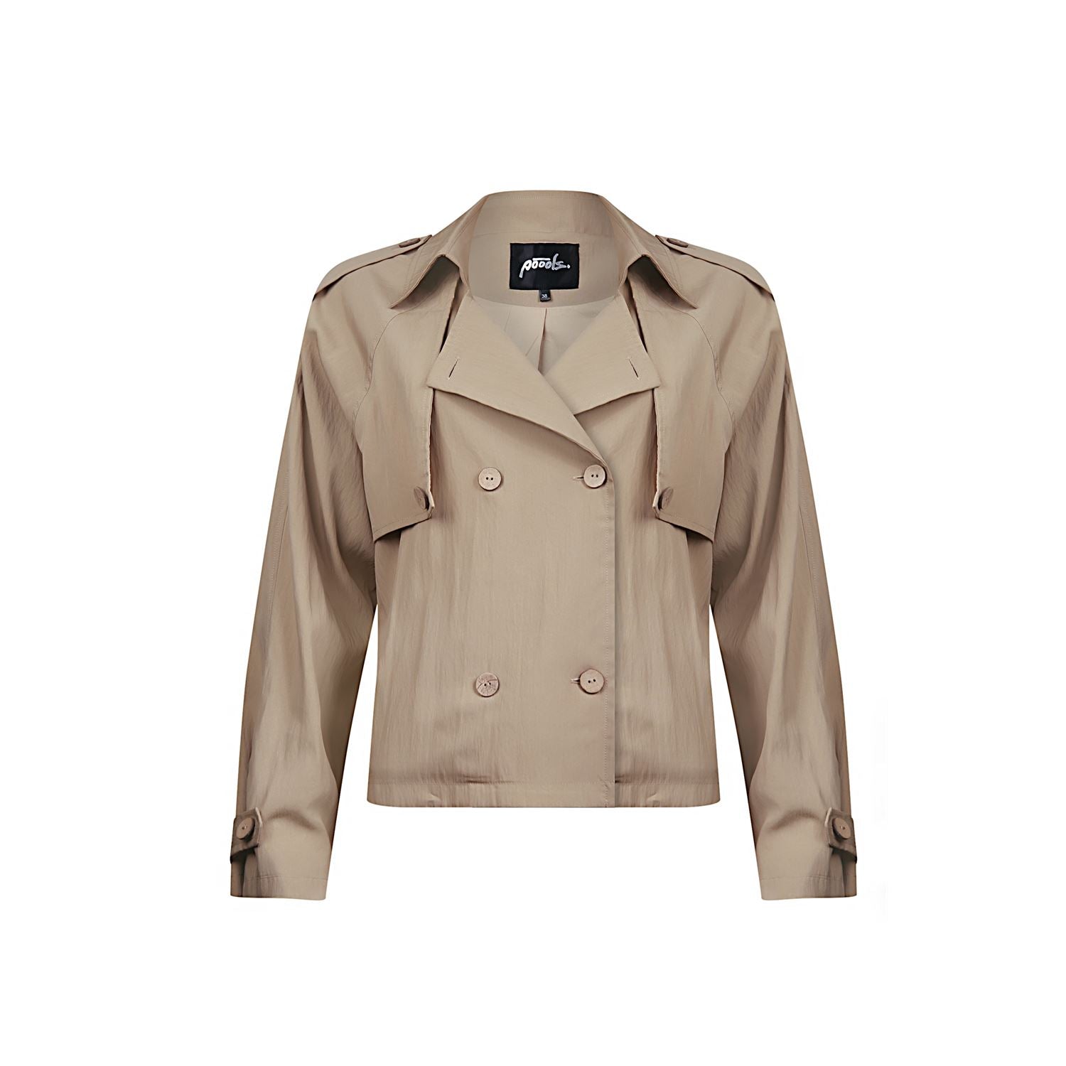 Giacca Cropped Doppio Petto | Leggera Misto Tencel | Dettaglio Epauletta