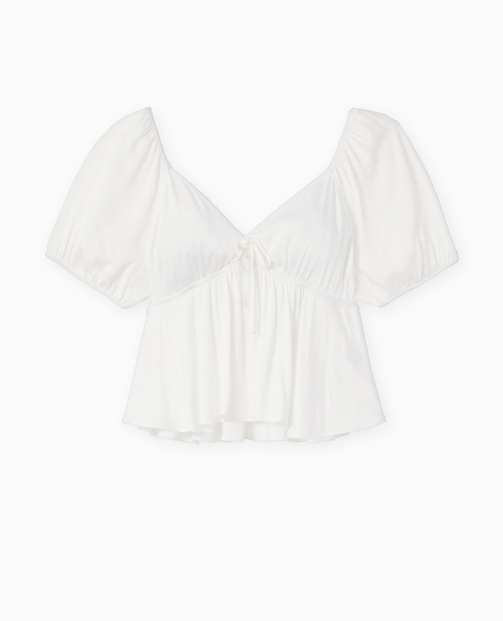 Blusa Peplum | Maniche a Volantino | Scollo a V | Top Estivo Leggero