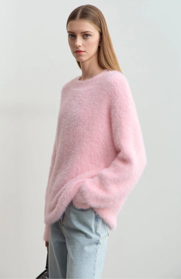 Maglia Fuzzy Knit | Vestibilità Comoda | Tessuto Morbido