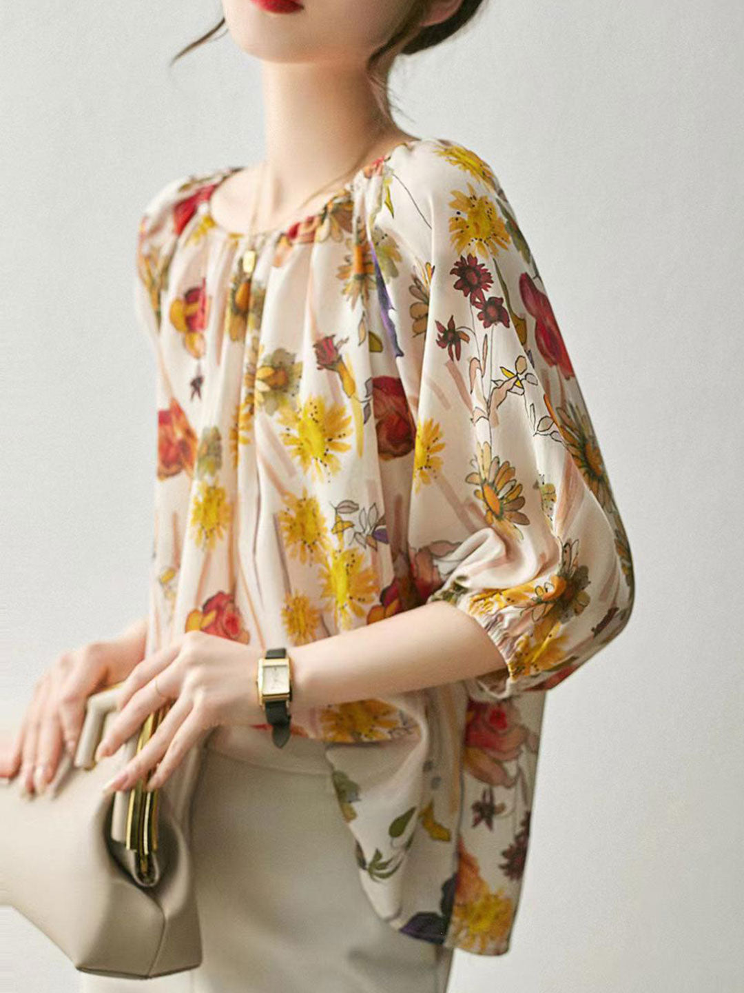 Blusa Floreale | Maniche Morbide | Luminosa Collection
