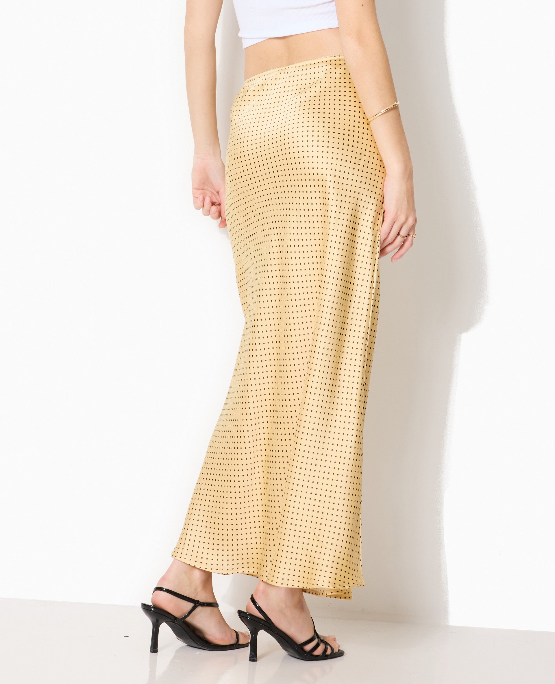 Gonna Maxi in Paillettes Oro | Scollo Alto per la Sera