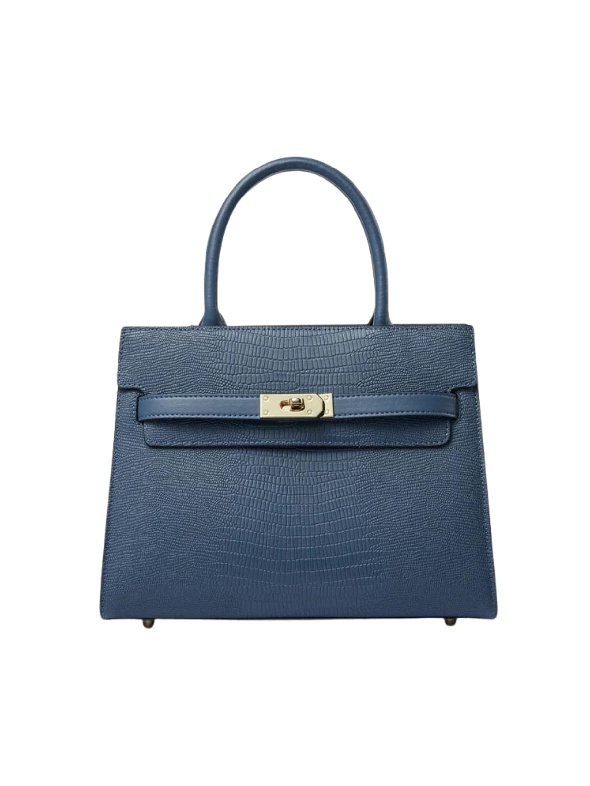 Borsa Maestria in pelle strutturata con chiusura a turn-lock oro