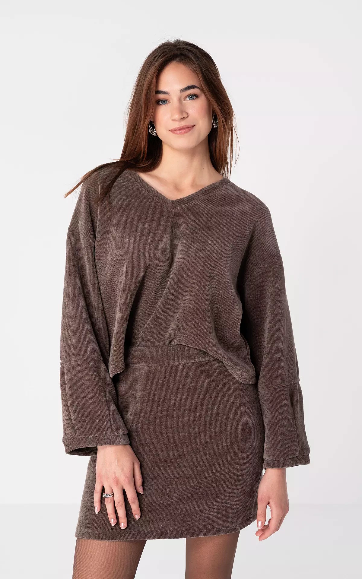 Set mini abito Ombra Knit con maglia e gonna