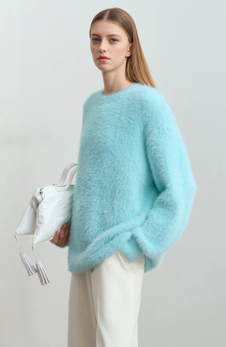 Maglia Fuzzy Knit | Vestibilità Comoda | Tessuto Morbido