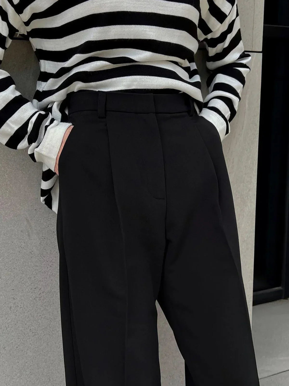 Pantaloni Alti Larghe Gambe | Tailored Ufficio a Sera