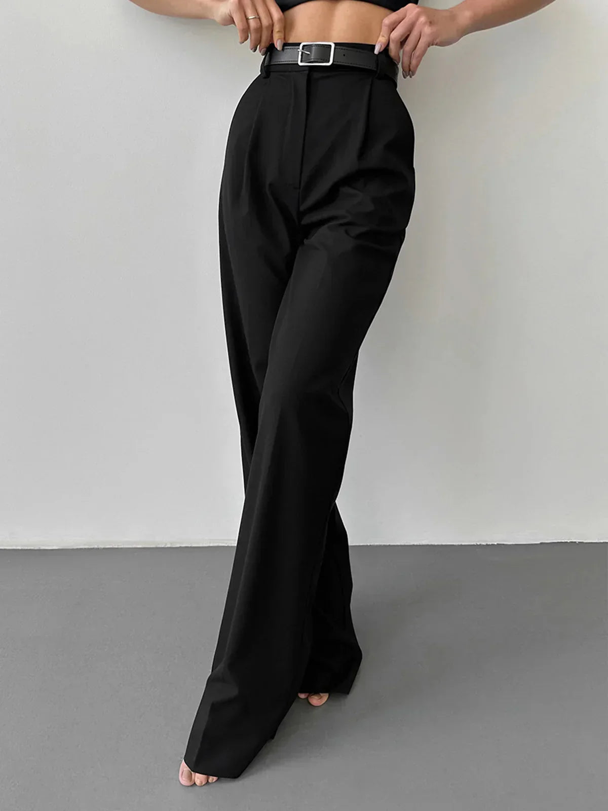 Pantaloni Alti Larghe Gambe | Tailored Ufficio a Sera