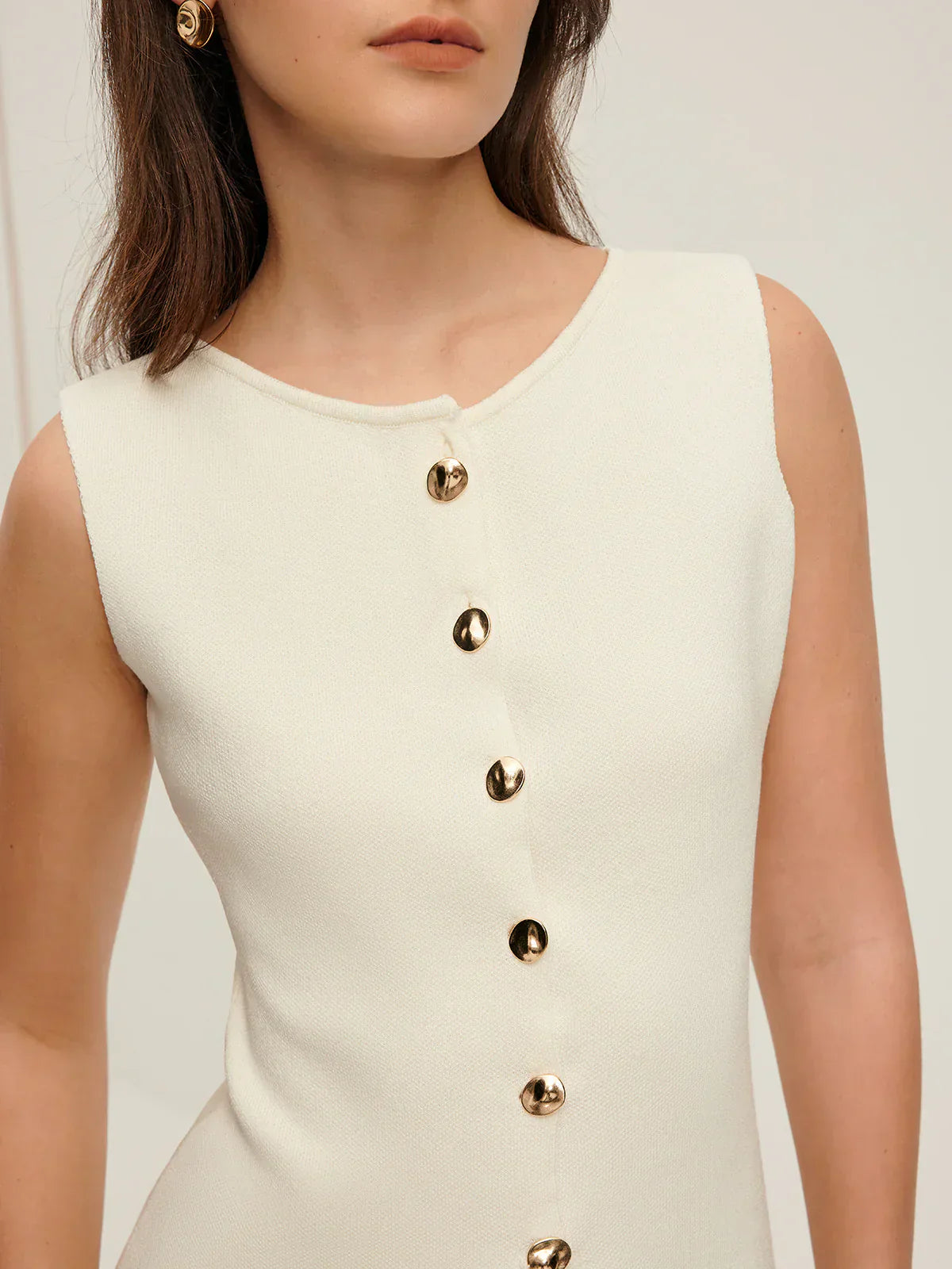 Gilet Maestria in Maglia | Con Bottoni | Orlo Sfalsato