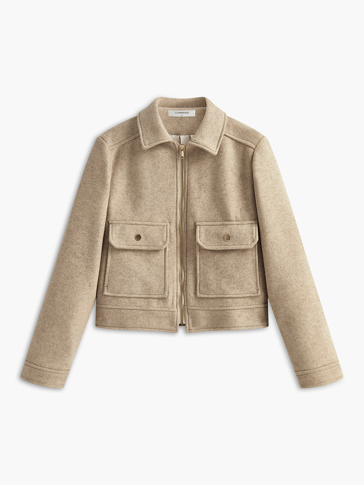 Giacca Corta Misto Lana | Fit Strutturato | Chiusura Zip