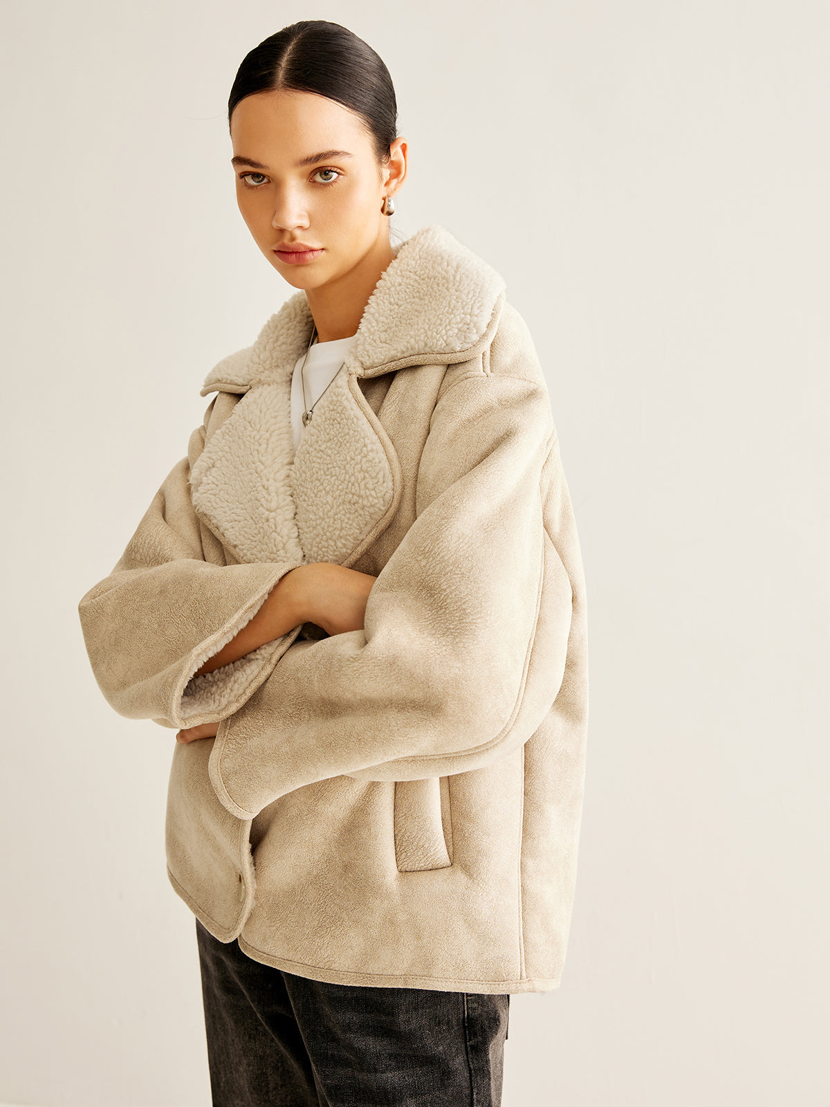 Giacca Faux Shearling Essenza | Fit Oversized | Inverno