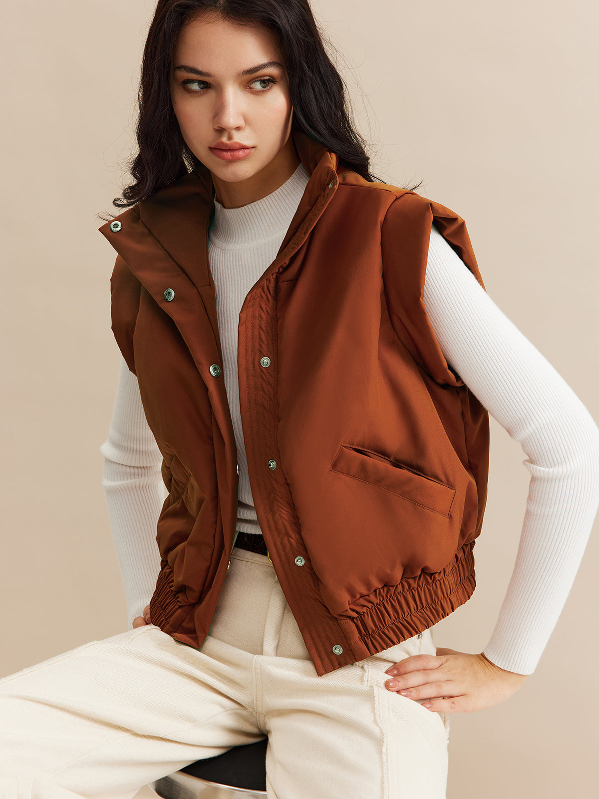 Gilet Quilted Senza Maniche | Collo Alto | Fit Sportivo