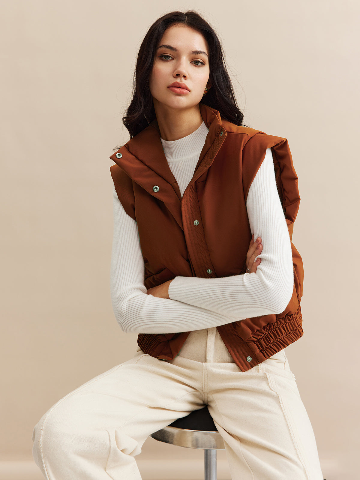 Gilet Quilted Senza Maniche | Collo Alto | Fit Sportivo