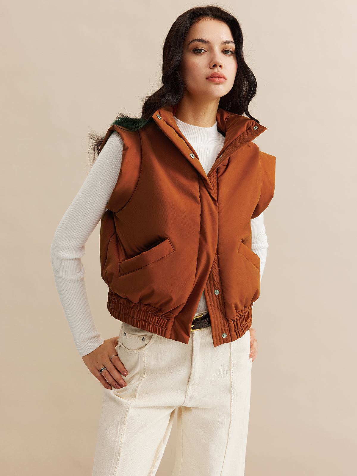 Gilet Quilted Senza Maniche | Collo Alto | Fit Sportivo