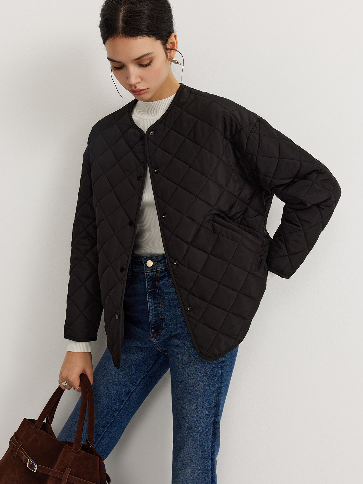 Giacca Padded Quilted con Sciarpa | Caldo Inverno Senza Sforzo